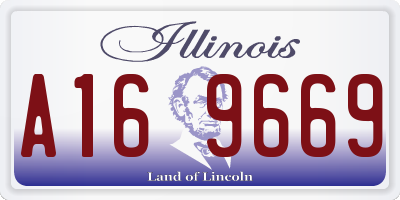 IL license plate A169669