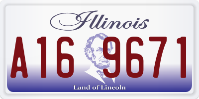 IL license plate A169671