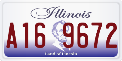 IL license plate A169672