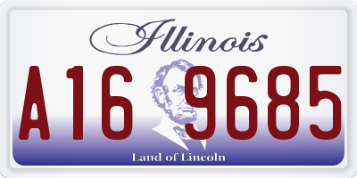 IL license plate A169685