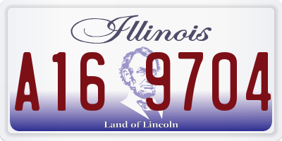 IL license plate A169704