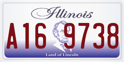 IL license plate A169738