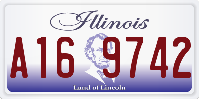 IL license plate A169742