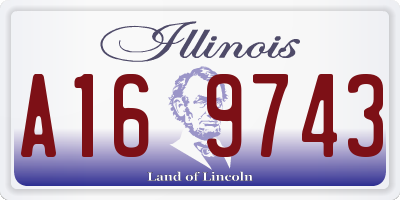 IL license plate A169743