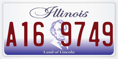 IL license plate A169749