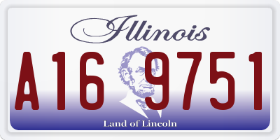 IL license plate A169751