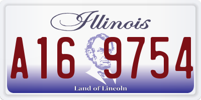IL license plate A169754