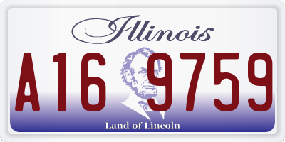 IL license plate A169759