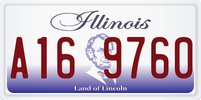 IL license plate A169760