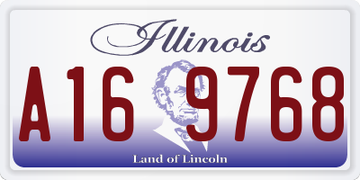 IL license plate A169768