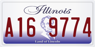IL license plate A169774