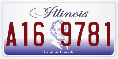IL license plate A169781