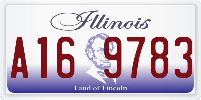 IL license plate A169783