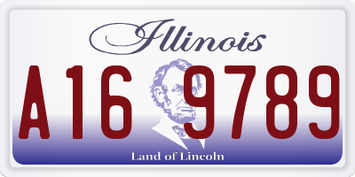 IL license plate A169789