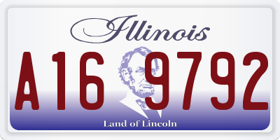 IL license plate A169792
