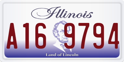 IL license plate A169794