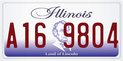 IL license plate A169804