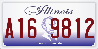 IL license plate A169812