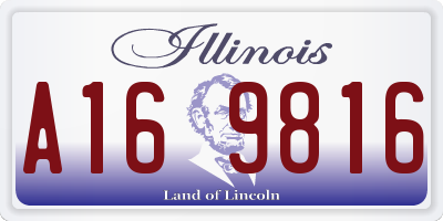 IL license plate A169816