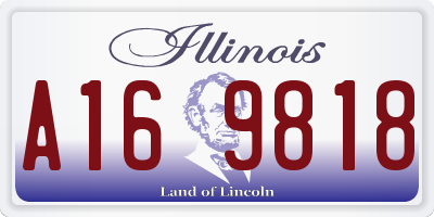 IL license plate A169818