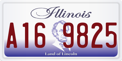 IL license plate A169825