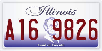 IL license plate A169826