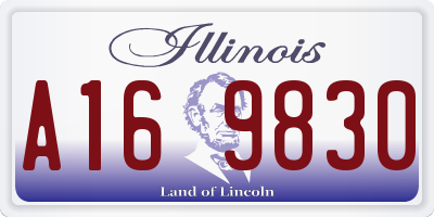 IL license plate A169830