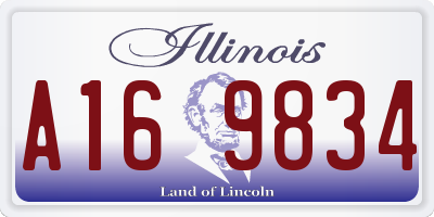 IL license plate A169834
