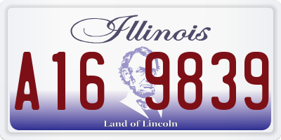IL license plate A169839