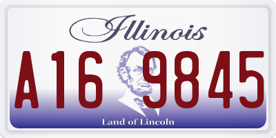IL license plate A169845