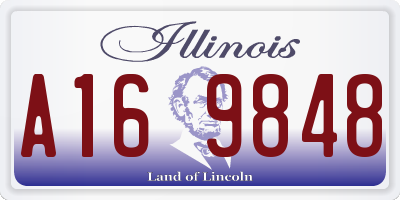 IL license plate A169848