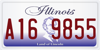 IL license plate A169855