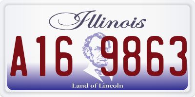 IL license plate A169863