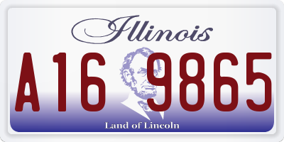 IL license plate A169865