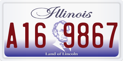 IL license plate A169867