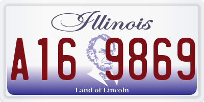 IL license plate A169869