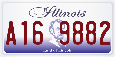 IL license plate A169882