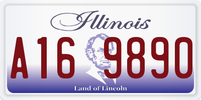 IL license plate A169890