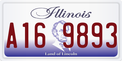 IL license plate A169893