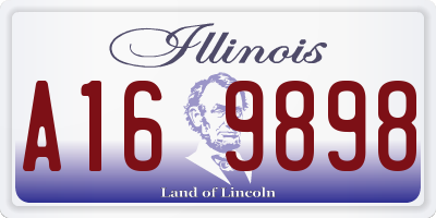 IL license plate A169898