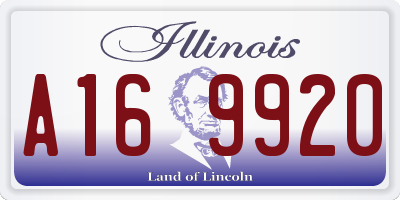 IL license plate A169920