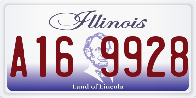 IL license plate A169928