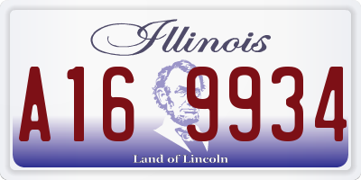 IL license plate A169934