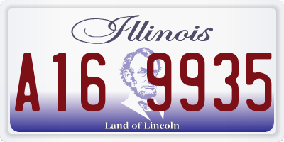 IL license plate A169935