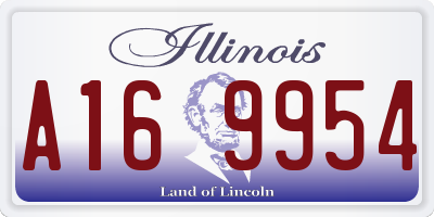 IL license plate A169954
