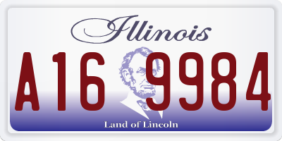 IL license plate A169984