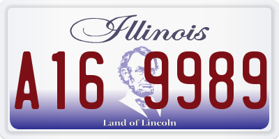 IL license plate A169989