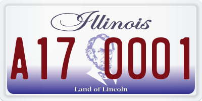 IL license plate A170001