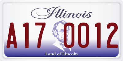 IL license plate A170012