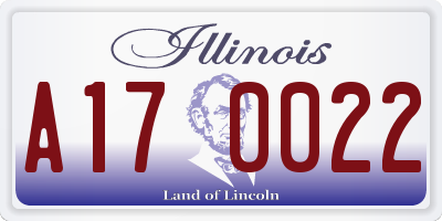 IL license plate A170022